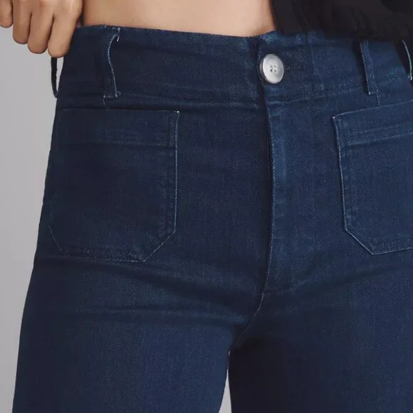 Anthropologie The Colette Crop High-Rise Wide-Leg Jeans by Maeve 25P 25 P NWT - Picture 7 of 8